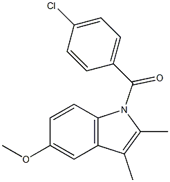 1-(4-Chlorobenzoyl)-5-methoxy-2,3-dimethyl-1H-indole Struktur