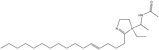 1-[1-(Acetylamino)ethyl]-1-ethyl-2-(4-hexadecenyl)-2-imidazoline-1-ium Struktur