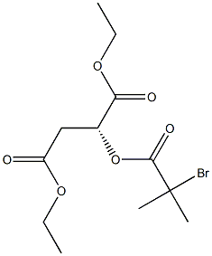 [R,(+)]-2-[(2-Bromo-2-methylpropionyl)oxy]succinic acid diethyl ester Struktur