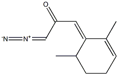 1-Diazo-3-(2,6-dimethyl-2-cyclohexen-1-ylidene)acetone Struktur