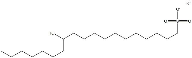 12-Hydroxynonadecane-1-sulfonic acid potassium salt Struktur