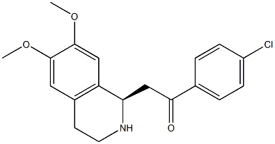 (1R)-1-[(4-Chlorophenyl)carbonylmethyl]-6,7-dimethoxy-1,2,3,4-tetrahydroisoquinoline Struktur