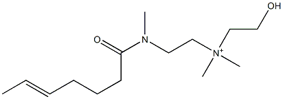 2-[N-(5-Heptenoyl)-N-methylamino]-N-(2-hydroxyethyl)-N,N-dimethylethanaminium Struktur