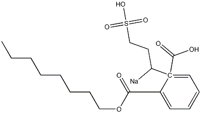 Phthalic acid 1-octyl 2-(1-sodiosulfopropyl) ester Struktur