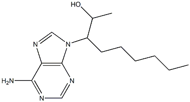 6-Amino-9-[1-(1-hydroxyethyl)heptyl]-9H-purine Struktur