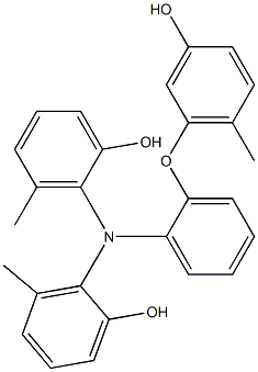 N,N-Bis(2-hydroxy-6-methylphenyl)-2-(3-hydroxy-6-methylphenoxy)benzenamine Struktur