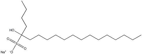 5-Hydroxynonadecane-5-sulfonic acid sodium salt Struktur