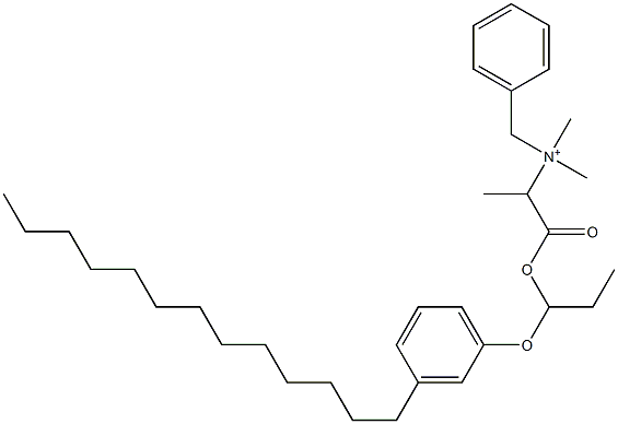 N,N-Dimethyl-N-benzyl-N-[1-[[1-(3-tridecylphenyloxy)propyl]oxycarbonyl]ethyl]aminium Struktur