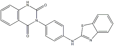 3-[4-[(Benzothiazol-2-yl)amino]phenyl]quinazoline-2,4(1H,3H)-dione Struktur