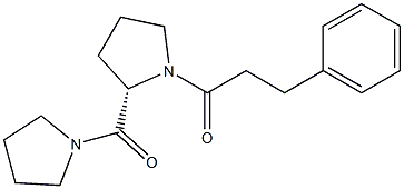 (2S)-2-[(Pyrrolidin-1-yl)carbonyl]-1-(2-phenylethyl)carbonylpyrrolidine Struktur