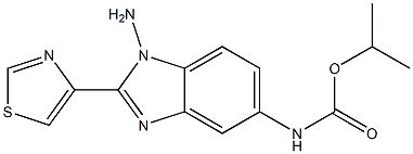 1-Amino-2-(4-thiazolyl)-1H-benzimidazole-5-carbamic acid isopropyl ester Struktur