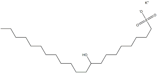 9-Hydroxyhenicosane-1-sulfonic acid potassium salt Struktur