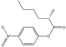 [S,(+)]-2-Methylhexanoic acid p-nitrophenyl ester Struktur