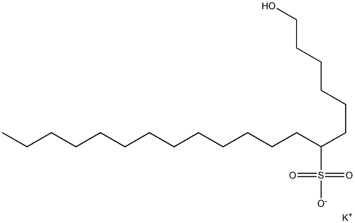 1-Hydroxyicosane-7-sulfonic acid potassium salt Struktur