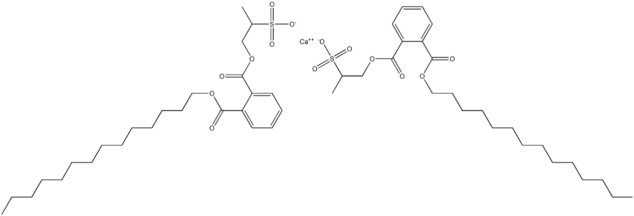 Bis[1-[(2-tetradecyloxycarbonylphenyl)carbonyloxy]propane-2-sulfonic acid]calcium salt Struktur