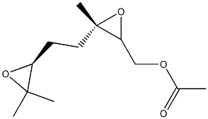 Acetic acid [(2S,3S)-3-[2-(3,3-dimethyloxiranyl)ethyl]-3-methyloxiranyl]methyl ester Struktur