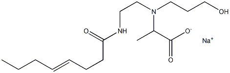 2-[N-(3-Hydroxypropyl)-N-[2-(4-octenoylamino)ethyl]amino]propionic acid sodium salt Struktur