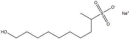 10-Hydroxydecane-2-sulfonic acid sodium salt Struktur