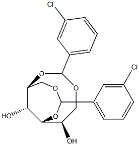 1-O,4-O:2-O,6-O-Bis(3-chlorobenzylidene)-D-glucitol Struktur