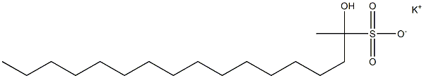 2-Hydroxyheptadecane-2-sulfonic acid potassium salt Struktur