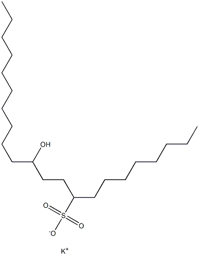 12-Hydroxydocosane-9-sulfonic acid potassium salt Struktur