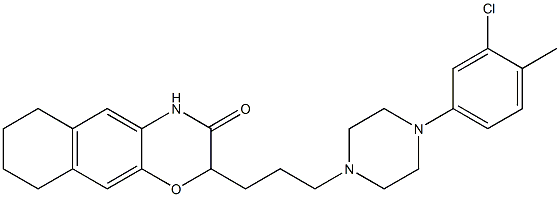 2-[3-[4-(3-Chloro-4-methylphenyl)piperazin-1-yl]propyl]-6,7,8,9-tetrahydro-2H-naphth[2,3-b][1,4]oxazin-3(4H)-one Struktur