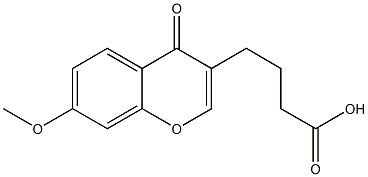 4-(7-Methoxy-4-oxo-4H-1-benzopyran-3-yl)butyric acid Struktur