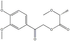 [R,(+)]-2-Methoxypropionic acid 3,4-dimethoxyphenacyl ester Struktur