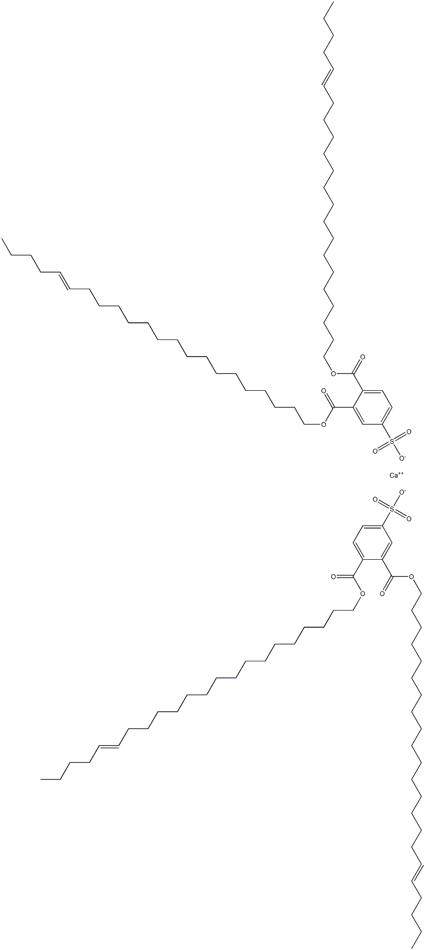 Bis[3,4-di(17-docosenyloxycarbonyl)benzenesulfonic acid]calcium salt Struktur