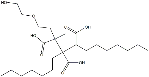 Butane-1,2,3-tricarboxylic acid 3-[2-(2-hydroxyethoxy)ethyl]1,2-diheptyl ester Struktur