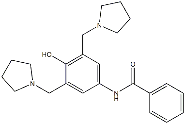 N-[3,5-Bis(1-pyrrolidinylmethyl)-4-hydroxyphenyl]benzamide Struktur