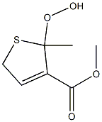 2-Methyl-2-hydroperoxy-2,5-dihydrothiophene-3-carboxylic acid methyl ester Struktur