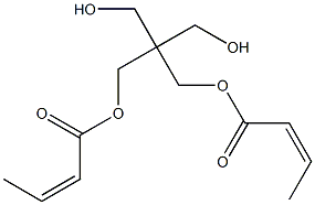 Bisisocrotonic acid 2,2-bis(hydroxymethyl)-1,3-propanediyl ester Struktur