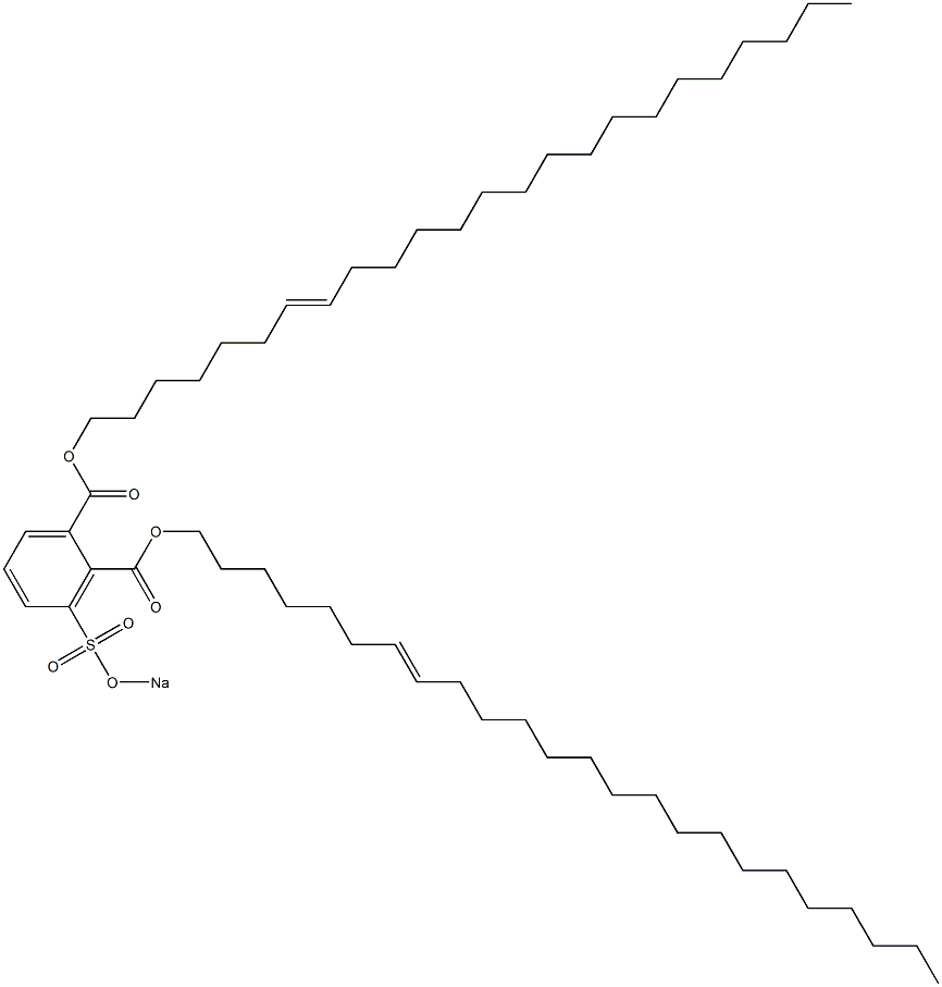 3-(Sodiosulfo)phthalic acid di(7-tetracosenyl) ester Struktur