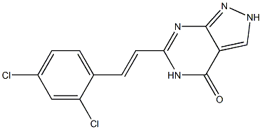 6-(2,4-Dichlorostyryl)-2H-pyrazolo[3,4-d]pyrimidin-4(5H)-one Struktur