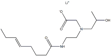 N-(2-Hydroxypropyl)-N-[2-(5-octenoylamino)ethyl]aminoacetic acid lithium salt Struktur