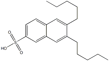 6,7-Dipentyl-2-naphthalenesulfonic acid Struktur