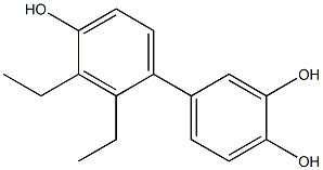 2',3'-Diethyl-1,1'-biphenyl-3,4,4'-triol Struktur