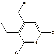 2,6-Dichloro-3-ethyl-4-(bromomethyl)pyridine Struktur