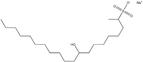 9-Hydroxyicosane-2-sulfonic acid sodium salt Struktur