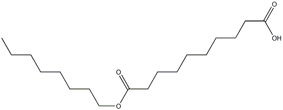 Decanedioic acid hydrogen 1-octyl ester Struktur