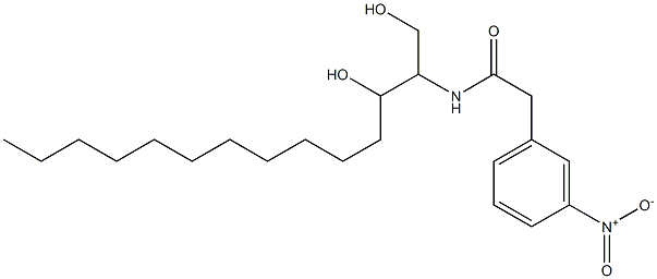 N-[2-Hydroxy-1-(hydroxymethyl)tridecyl]-3-nitrobenzeneacetamide Struktur