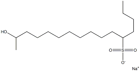 15-Hydroxyhexadecane-5-sulfonic acid sodium salt Struktur