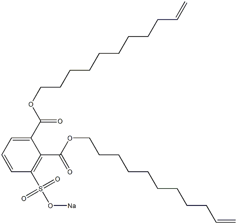 3-(Sodiosulfo)phthalic acid di(10-undecenyl) ester Struktur