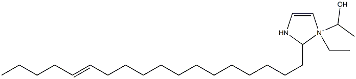 1-Ethyl-1-(1-hydroxyethyl)-2-(13-octadecenyl)-4-imidazoline-1-ium Struktur