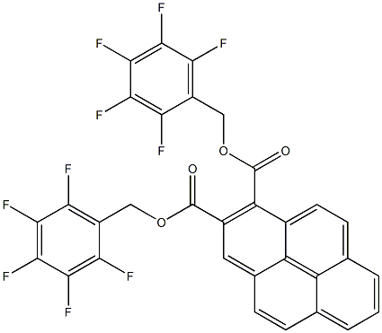 2,3-Pyrenedicarboxylic acid bis(2,3,4,5,6-pentafluorobenzyl) ester Struktur