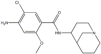 4-Amino-5-chloro-2-methoxy-N-[1-azabicyclo[3.3.1]nonan-4-yl]benzamide Struktur