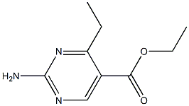 2-Amino-4-ethylpyrimidine-5-carboxylic acid ethyl ester Struktur