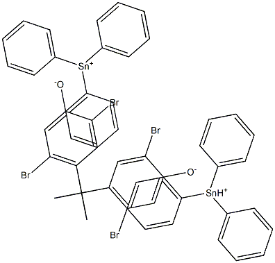 Bis(triphenyltin(IV))4,4'-(1-methylethylidene)bis(2,5-dibromophenolate) Struktur