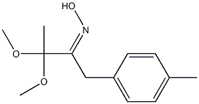 1-(4-Methylphenyl)-3,3-dimethoxy-2-(hydroxyimino)butane Struktur